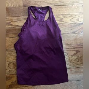 Lululemon Maroon Workout Tank w/ Bra, Size 4